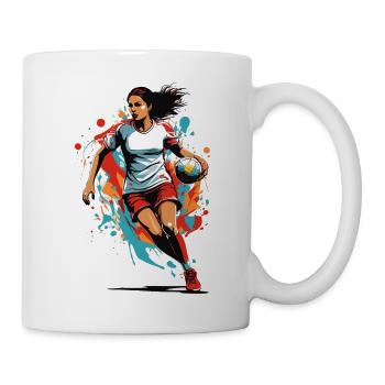 Handball Woman Streetwear Iconic Style - Mug - white - Right