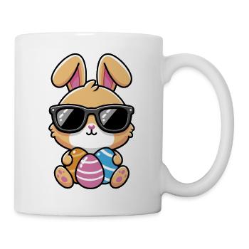 Cool Kawaii chibi Easter Bunny With Sunglasses - Mug - white - Right