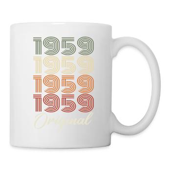 1959 Original Vintage Geburtstagsgeschenk 1959 - Tasse - Weiß - Rechts