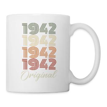 1942 Original Vintage Geburtstagsgeschenk 1942 - Tasse - Weiß - Rechts