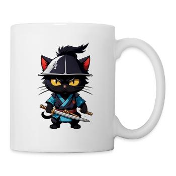 Ninja Cat - Samurai Kitten - Mug - white - Right