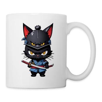 Ninja Cat - Samurai Kitten - Mug - white - Right