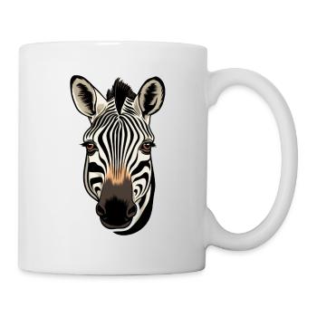 Tête de zèbre - Mug blanc - blanc - Droite