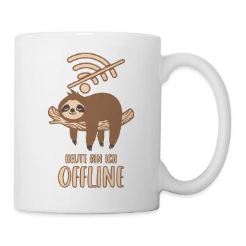 Heute bin ich Offline - Tasse - Weiß - Rechts