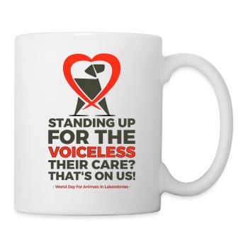 Voice for the Voiceless - Animal Testing Day - Mug - white - Right