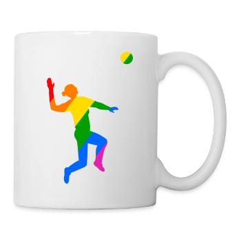 Rainbow Jump in Volleyball - Mug - white - Right