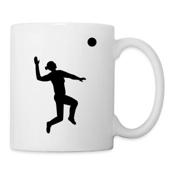 Dynamic serve in volleyball - Mug - white - Right
