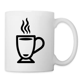 Tasse Kaffee - Tasse - Weiß - Rechts