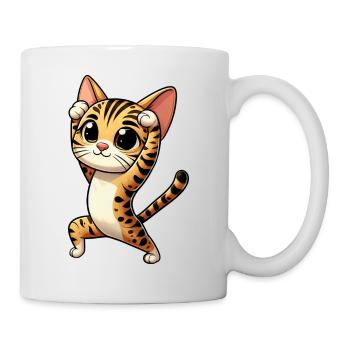 Bengal Cat Yoga Meditation Relaxation - Mug - white - Right