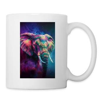 Elefanten Portrait - Tasse - Weiß - Rechts