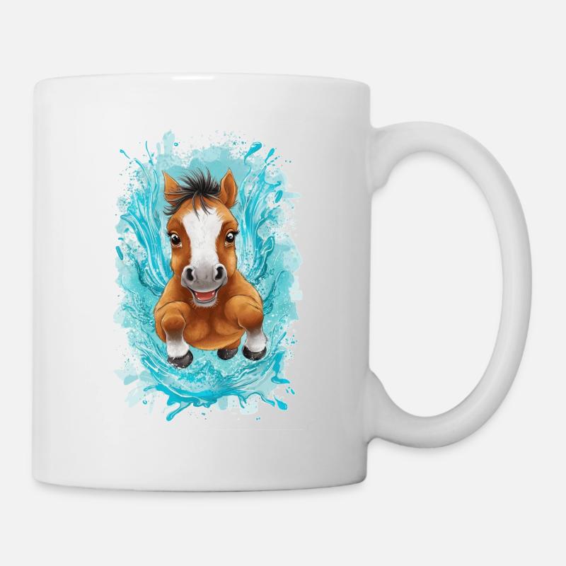 Petit cheval flottant - Mug blanc - blanc