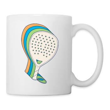 Padel Paddel Schläger Tennis Sport I Geschenk - Tasse - Weiß - Rechts