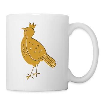 Oiseau Ocre Or - Mug blanc - blanc - Droite