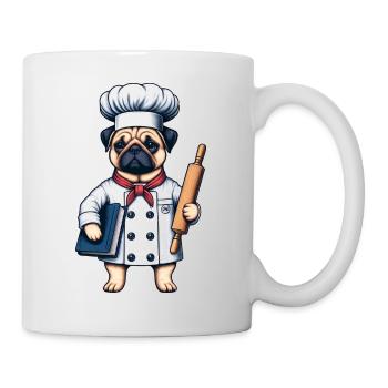 Chef-Chef Pug in the kitchen - Mug - white - Right