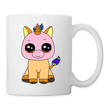 Kleines Einhorn - Tasse - Weiß - Rechts