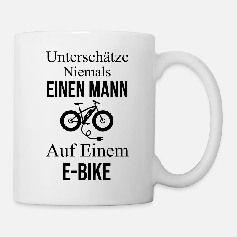 Old Man Senior E-Bike Lover Saying Gift - Mug - white