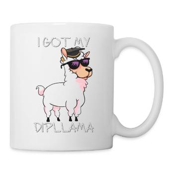 Funny School Graduation Diploma - LLama I Got My - Mug - white - Right