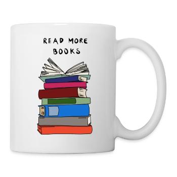Read more Books - Bücherstapel - Mug - white - Right
