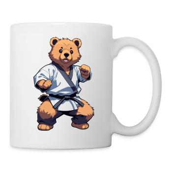 Karate Bear with Black Belt Karate Bär - Tasse - Weiß - Rechts