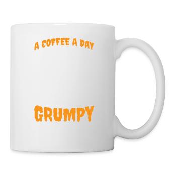 Un café par jour éloigne les 3 - Mug blanc - blanc - Droite
