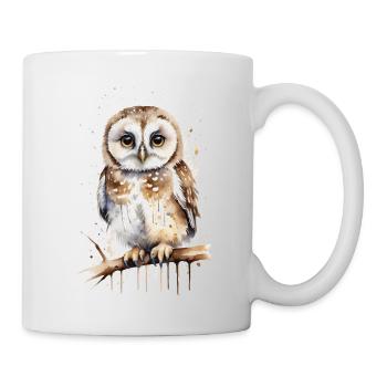 Watercolor Baby Owl Captures Hearts - Mug - white - Right
