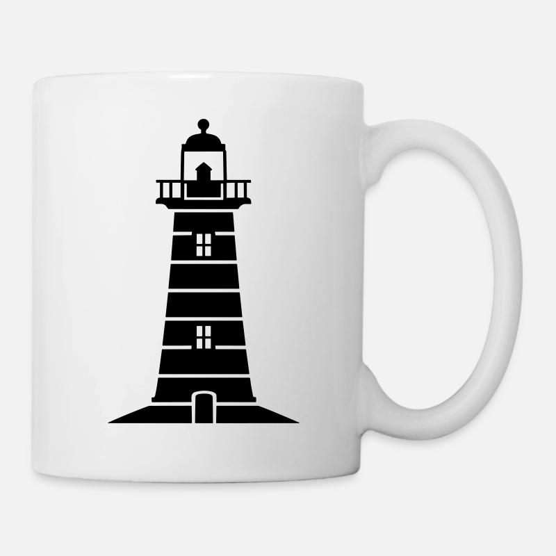 Leuchtturm - Tasse - Weiß