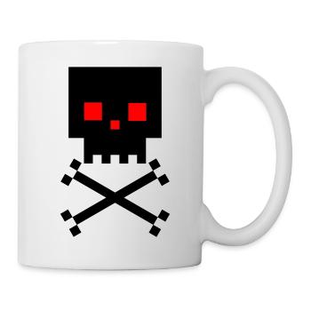 Quadratischer Kopf - Tasse - Weiß - Rechts