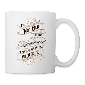 Ich bin nicht alt. Ich bin ein erfahrener Experte im Paintball - Tasse - Weiß - Rechts