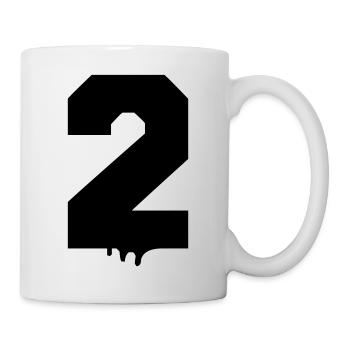 2 Numéros - Mug blanc - blanc - Droite