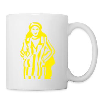 Yellow-Black Woman - Mug - white - Right
