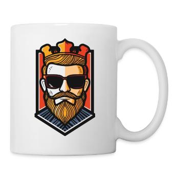 King Crown Hipster Cool Party - Mug - white - Right