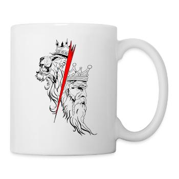 Roi et Lion - Mug blanc - blanc - Droite