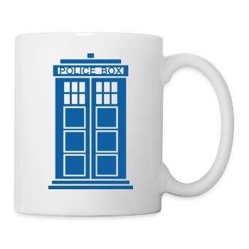 tardis flies - Mug - white - Right