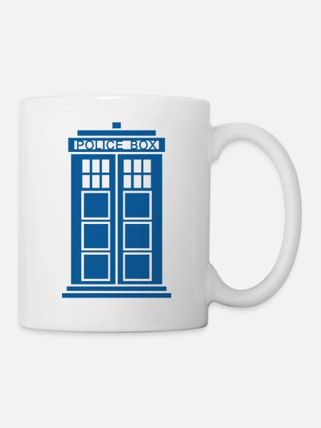 tardis flies - Mug - white