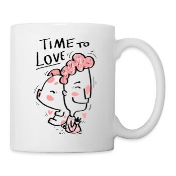 Il est temps d’aimer - Piggy - Mug blanc - blanc - Droite