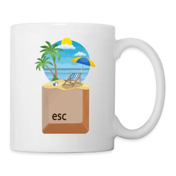 Urlaub vom Büro - Tasse - Weiß - Rechts