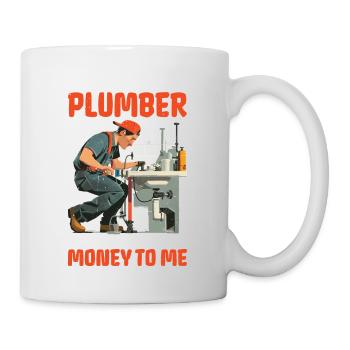 Je suis plombier et ça sent l’argent pour moi 2 - Mug blanc - blanc - Droite