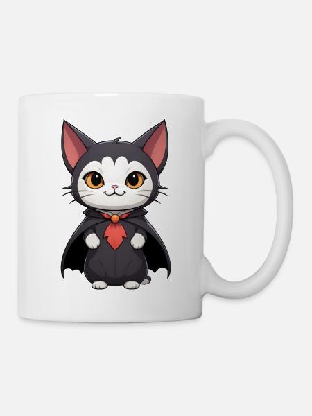 Halloween Vampire Cat - Mug - white