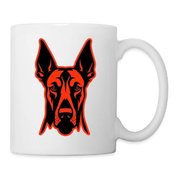 Doberman Dog Head - Mug - white - Right