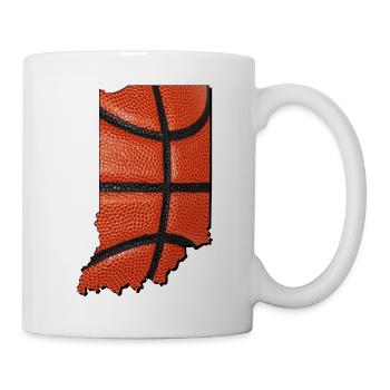 Real Basketball in the Indiana State Map - Mug - white - Right