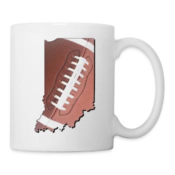 Real Football in the Indiana State Map - Mug - white - Right