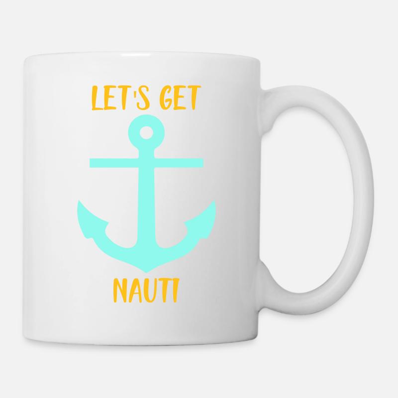LET'S GET NAUTI - LET'S GO ON A BOAT - Mug - white