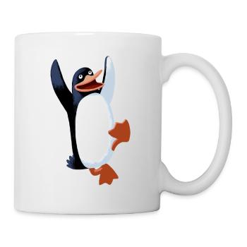 Pinguin - Tasse - Weiß - Rechts