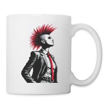 Business Punkerin - Tasse - Weiß - Rechts