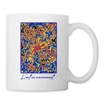 L'art en mouvement - Mug blanc - blanc - Droite