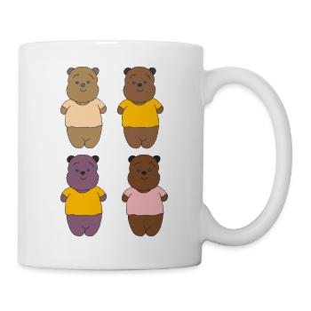 Bande des quatre ours - Mug blanc - blanc - Droite