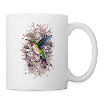 Bunter Kolibri Vogel für Ornithologe - Tasse - Weiß - Rechts