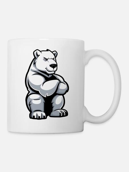 Eisbär Comic - Tasse - Weiß