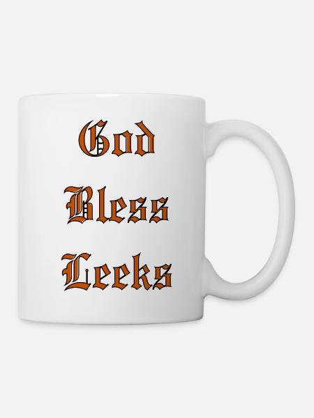 GodBlessLeeks - Tasse - Weiß