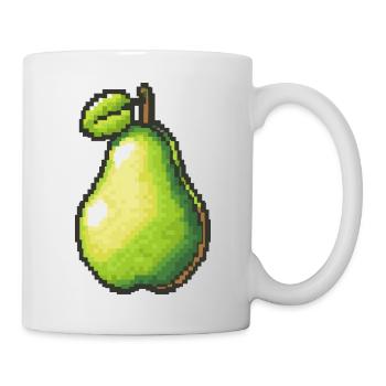 Birne Pixel Symbol - Tasse - Weiß - Rechts